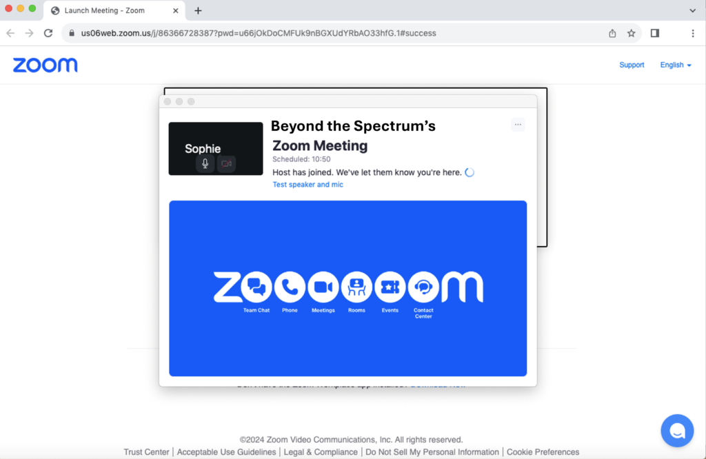 Social story image 4 Zoom waiting room